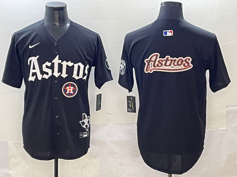 Men Houston Astros blank black MLB Nike 2025 jersey style  25